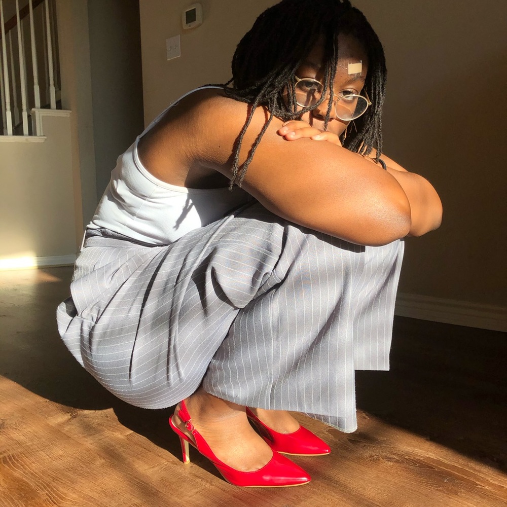 ❤️RED VINYL JG HIGH HEEL SHOES❤️